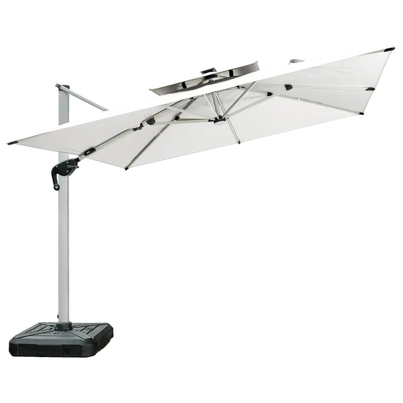 2025 Waterproof Patio Garden Outdoor Umbrella with Solar-Powered LED Lights