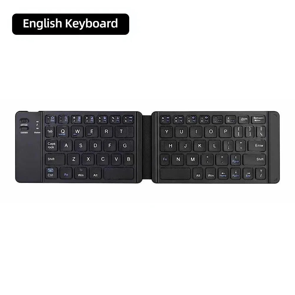 Mini Folding Keyboard Wireless Bluetooth Keyboard With Touchpad Portable Universal Foldable Keyboard for Windows IOS Tablet iPad