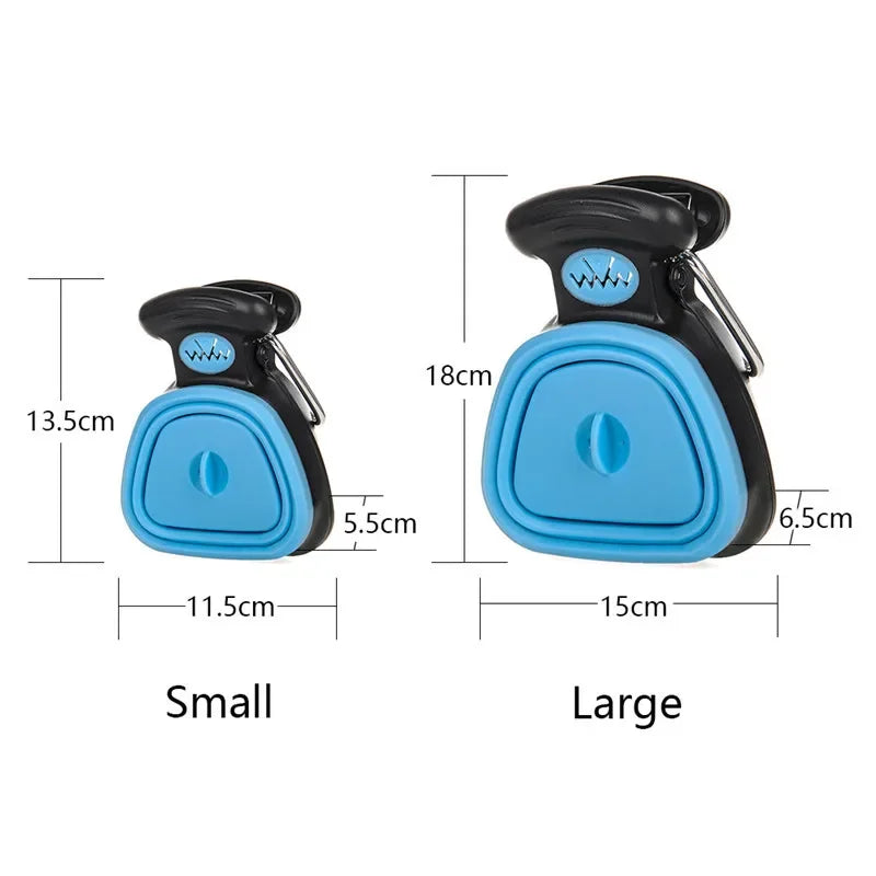 ZK30 Dog Pet Travel Foldable Pooper Scooper With 1 Roll Decomposable bags Poop Scoop Clean Pick Up Excreta Cleaner