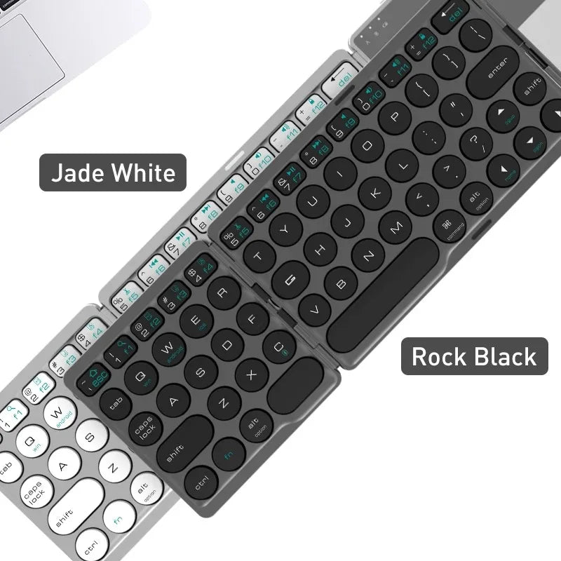 Mini Folding Keyboard Wireless Bluetooth Keyboard With Touchpad Portable Universal Foldable Keyboard for Windows IOS Tablet iPad