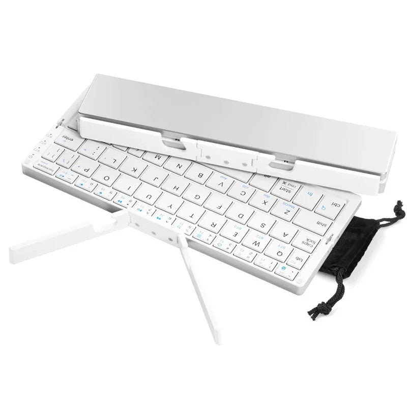 Bluetooth Wireless Foldable Keyboard Portable Mini Foldable Multi-Function Keyboards USB Rechargeable Keyboard for Tablet Laptop