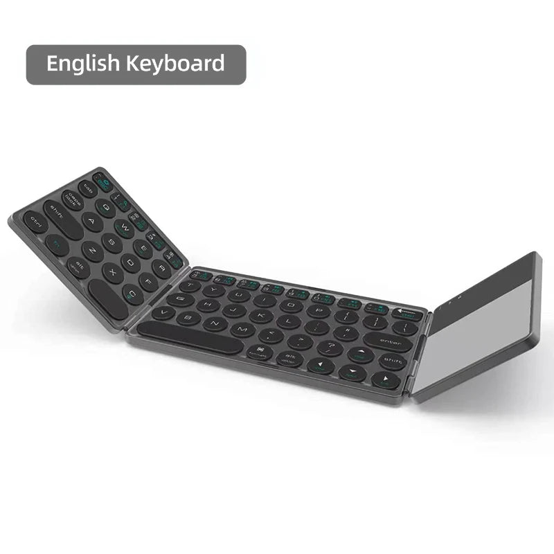 Mini Folding Keyboard Wireless Bluetooth Keyboard With Touchpad Portable Universal Foldable Keyboard for Windows IOS Tablet iPad